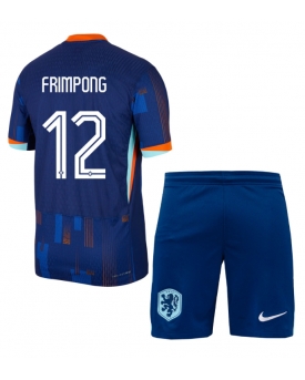 Paesi Bassi Jeremie Frimpong #12 Maglia Gara Trasferta Repliche Europei 2024 Bambino